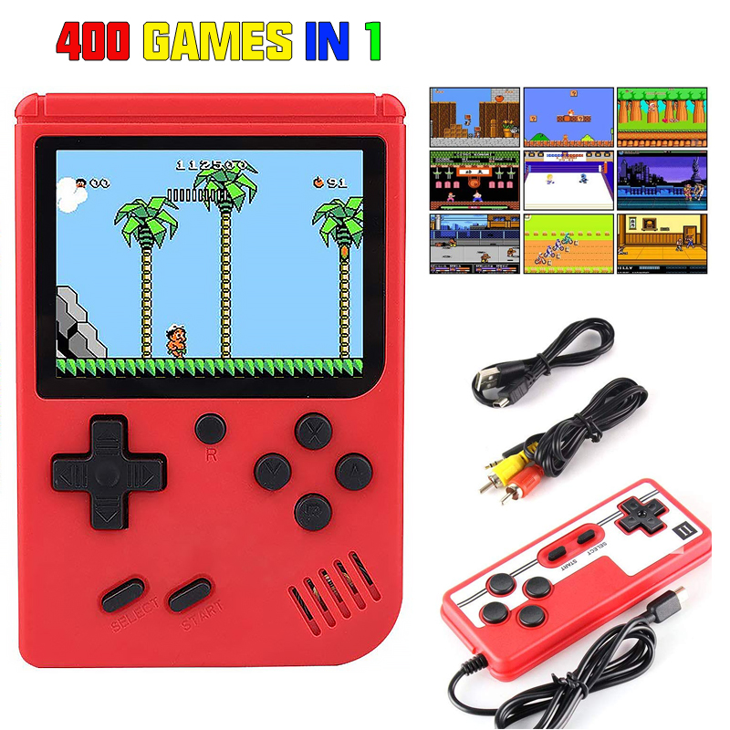 Factory Sale Mini Portable Retro Video Game Consoles Handheld Game Players Built in 400 Games 3- Gameboy Double Play For Kids