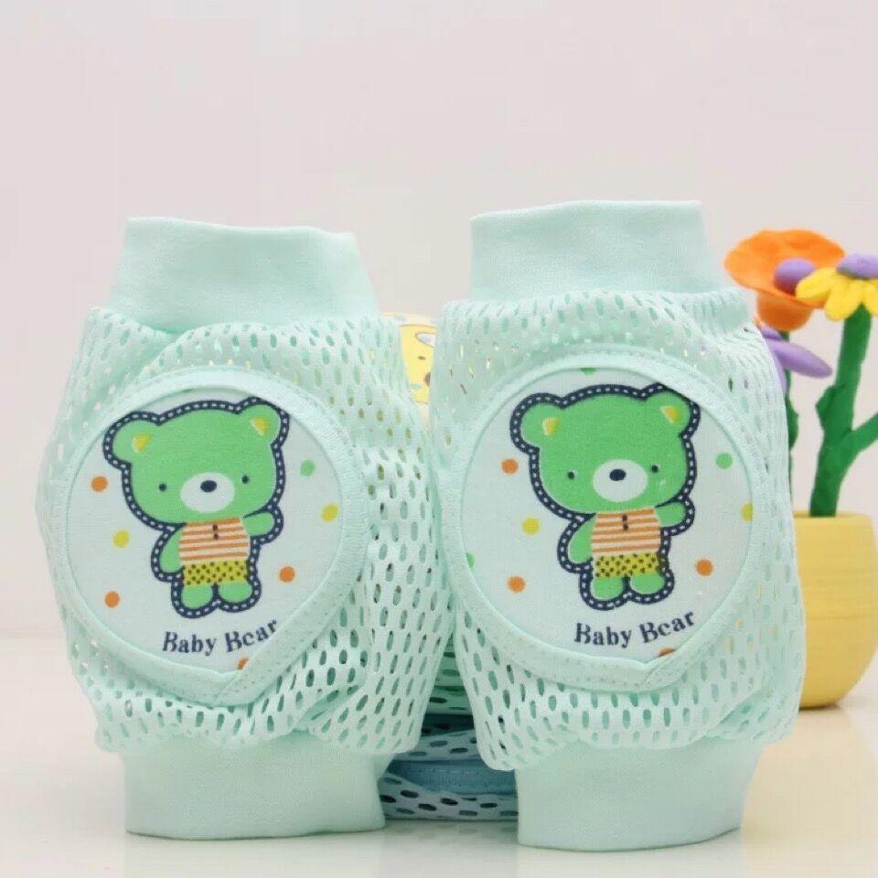 สนับเข่าเด็ก รองเข่า สนับเข่าหัดคลาน 0-3 ปี Baby Knee Pads Safety Crawling Elbow Cushion Kids Toddlers Protective Gear Cute Cartoon Bear One Pair