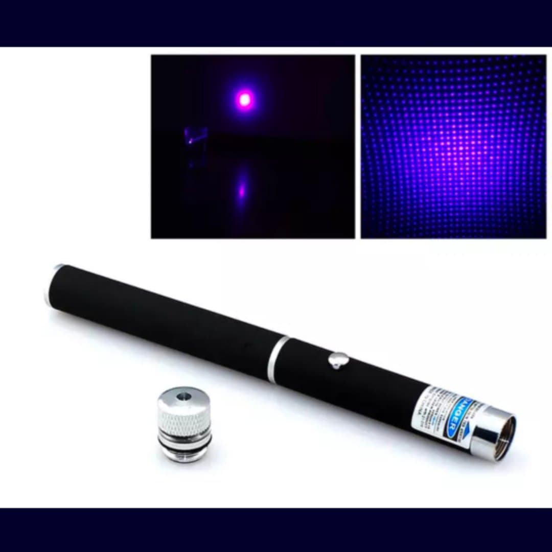 LA&A เลเซอร์สีม่วง เลเซอร์แบล็คไลท์ ปากกาเลเซอร์ เลเซอร์แรงสูง  Laser Pointer 5 mW มีหัวกระจายแสง