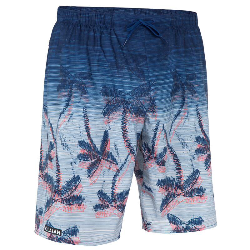กางเกงชายหาดสำหรับโต้คลื่นรุ่น 100 (สีน้ำเงินลาย Kokoline)