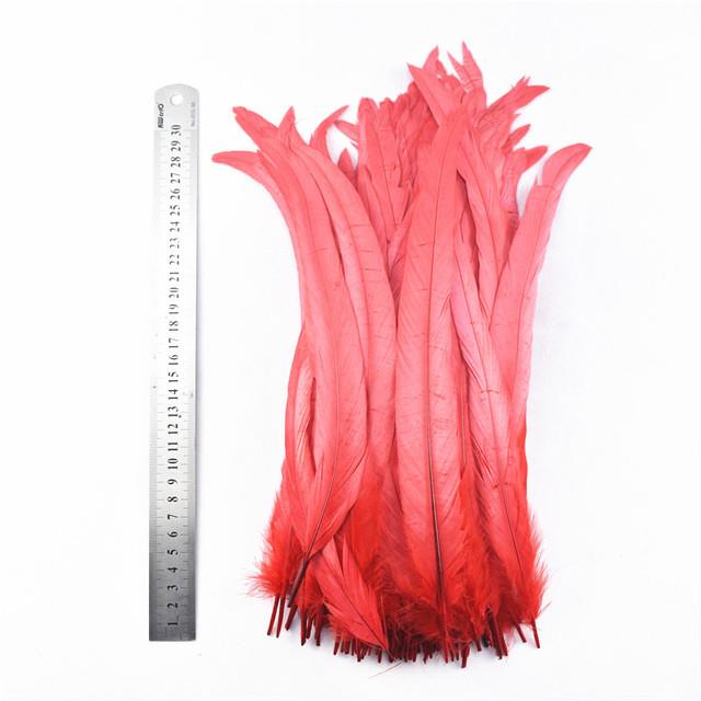 20pcs Various Red Feathers Goose Pheasant Feathers for Crafts Turkey  Marabou Feather Peacock Ostrich home decoration accessories