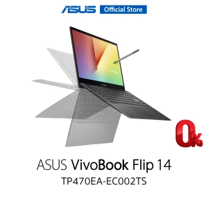 ราคาASUS  VivoBook Flip 14 TP470EA-EC002TS, 14 inch 2 in 1 laptop, FHD IPS-Type Display, toreen, Intel i3-1115G4, 8GB LPDDR4X On board, UHD Graphics, 512GB M.2 NVMe PCIe 3.0 SSD, 18.7 mm thin, 1.5kg lightweight