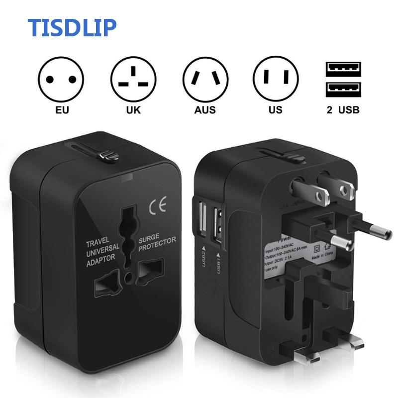 Adapter Power Socket Adapter Universal Charger All-In-One International Plug Adapter Worldwide for US/UK/EU/AU