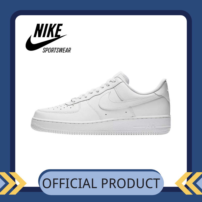 【Official genuine】NIKE AIR FORCE 1 AF1 Men's shoes Women's shoes sports shoes fashion Genuine Leather casual shoes Skateboard shoes running shoes 315122-111 Official store