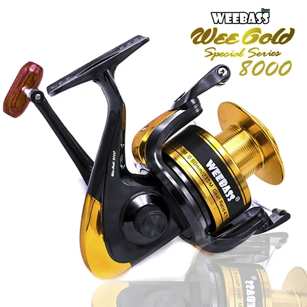 อุปกรร์ตกปลา รอกตกปลา รอกสปินนิ่ง รุ่น WEE GOLD 8000 (Gold)