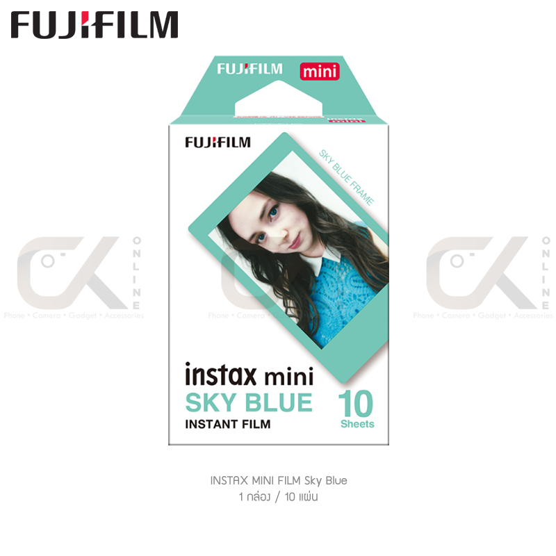 ฟิล์มอินสแตนท์ Fujifilm INSTAX MINI FILM SKY BLUE FRAME 1กล่อง/10แผ่น