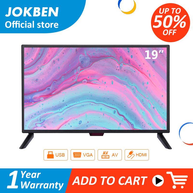 JOKBEN 19 inch LED TV HD ทีวีจอแบนขนาด 19 นิ้ว HDMI+AV+VGA+USB