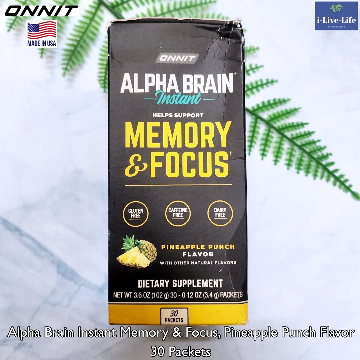 Onnit Pineapple Punch Alpha Brain Instant Dietary Supplement