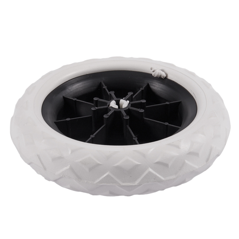 Black White Plastic Core Foam Shopping Trolley Cartwheel Casters