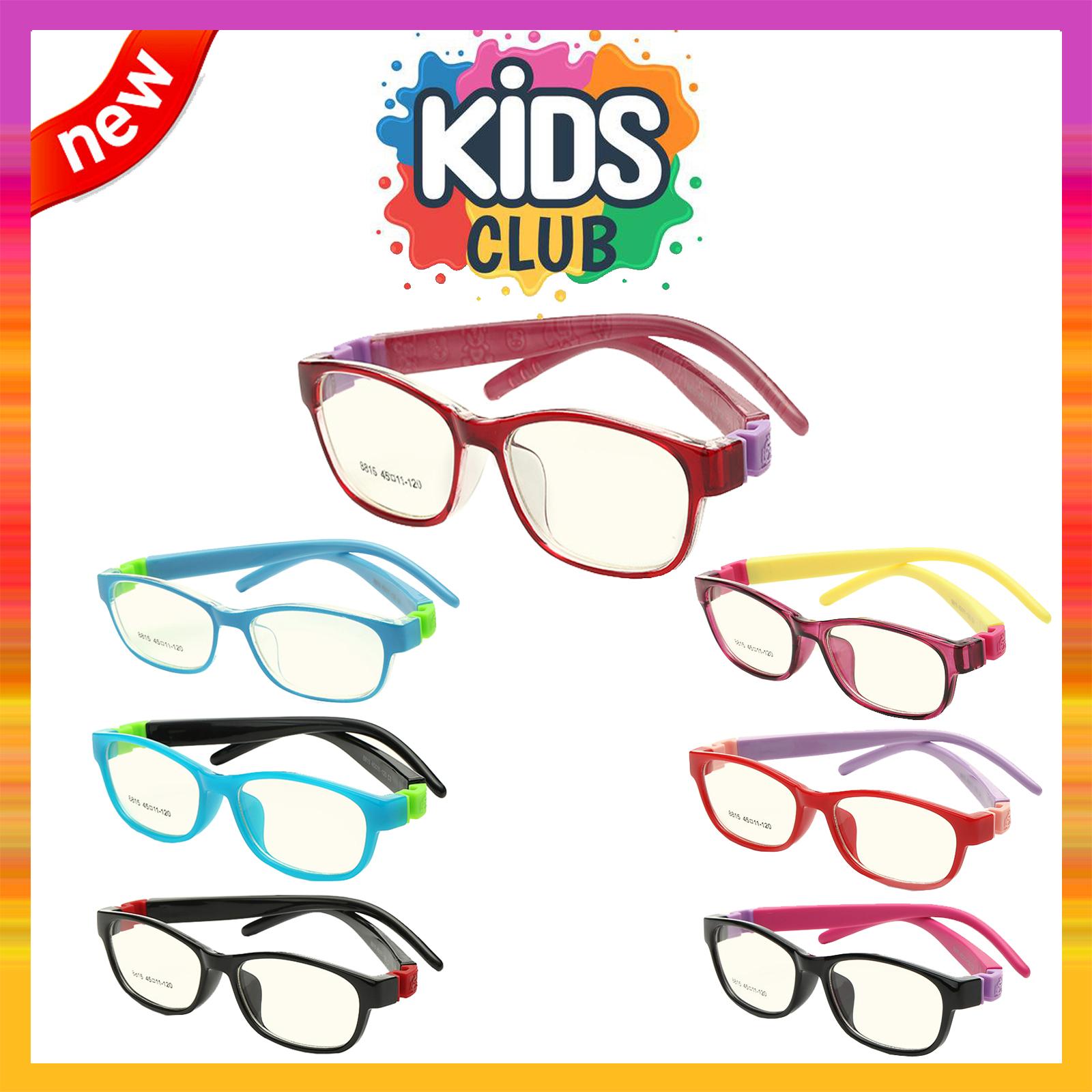 แว่นตาเกาหลีเด็ก Fashion Korea Children แว่นตาเด็ก รุ่น 8815 กรอบแว่นตาเด็ก Rectangle ทรงสี่เหลี่ยมผืนผ้า Eyeglass baby frame ( สำหรับตัดเลนส์ ) วัสดุ PC เบา ขาข้อต่อ Kid leg joints Plastic Grade A material Eyewear Top Glasses