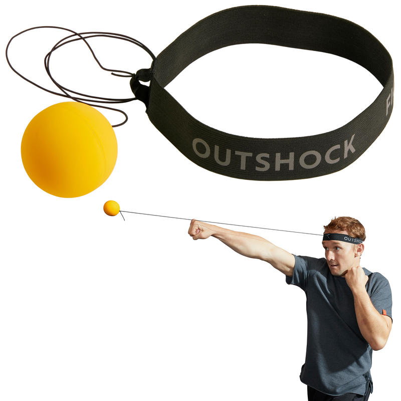 ลูกบอลซ้อมชกมวยสำหรับฝึกความแม่นยำในการชก OUTSHOCK Boxing Reflex Ball For Precision Strike Work.