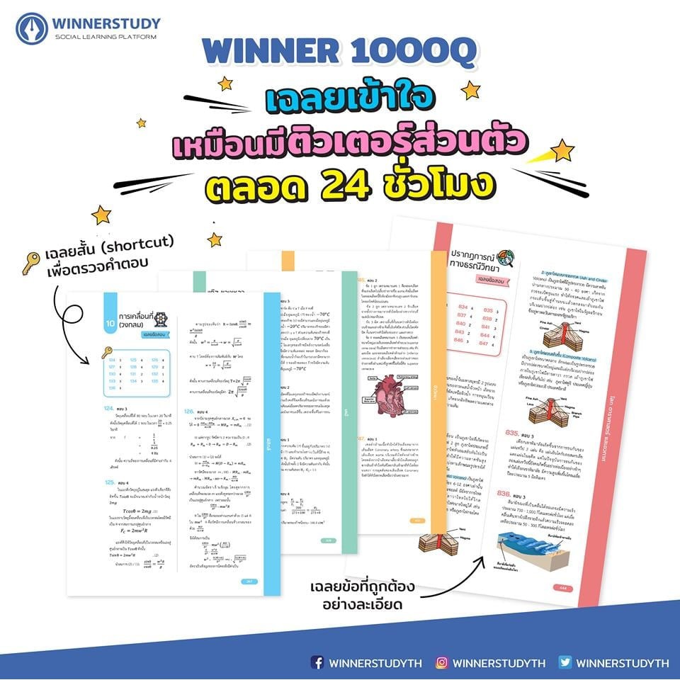 C111 9786169336815 หนังสือ WINNER 1000 Q วิทย์