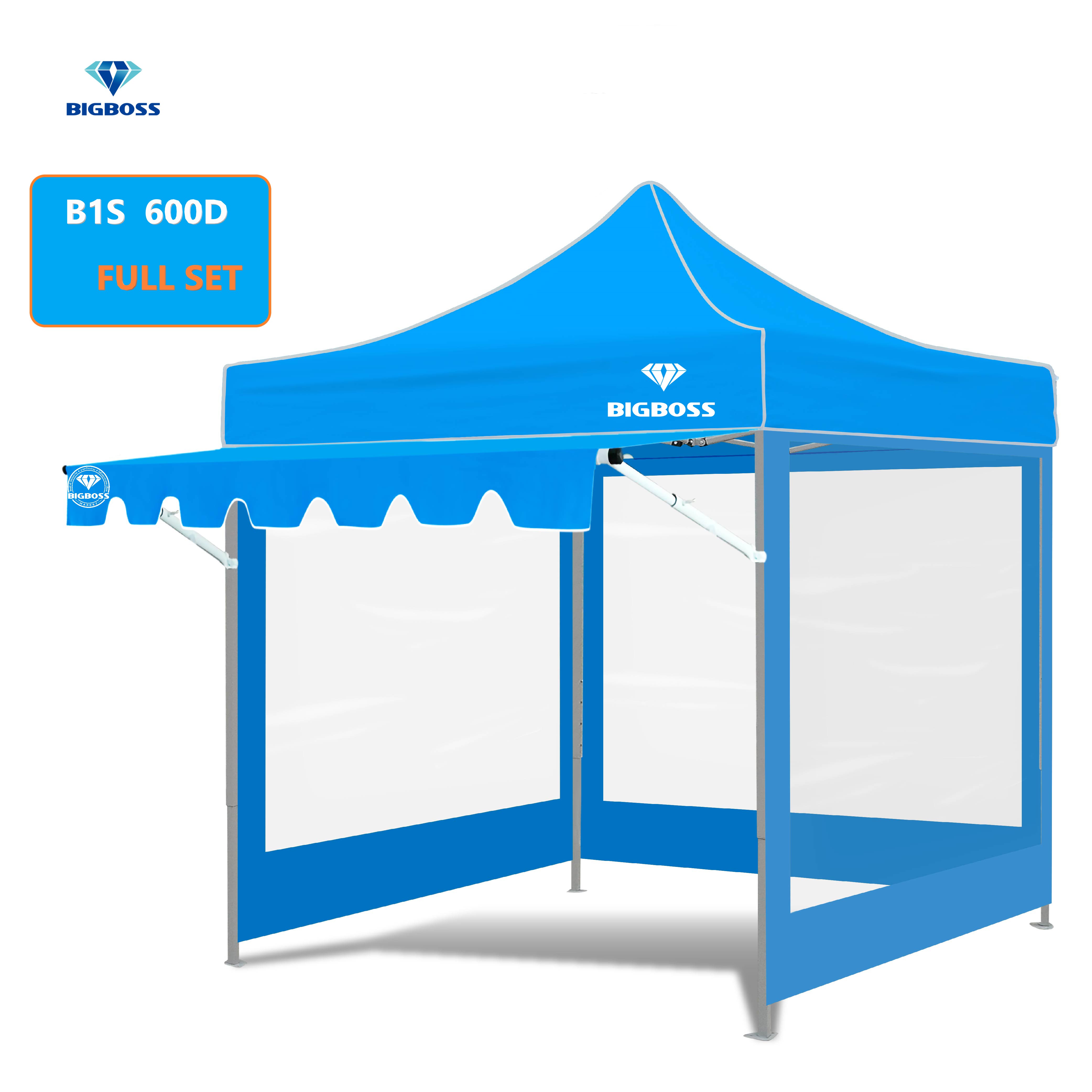 เต็นท์พับ BIGBOSS เต็นท์เต็นท์พับครบชุด ขาดำ ผ้าหนา600Dแข็งแรง เต็นท์+ผ้าใบ+กันสาด+ผ้าข้าง 2X2 2X3 3X3 เต็นท์ตลาดนัดลานกลางแจ้งลานกิจกรรม เ ราคา 3,359 บาท*ส่งฟรี