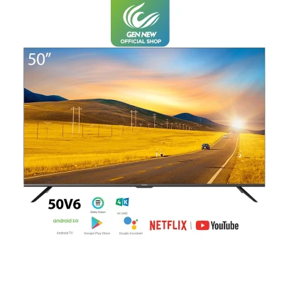 SKYWORTH 50 นิ้ว Android 10 TV 4K รุ่น 50V6 Google Play