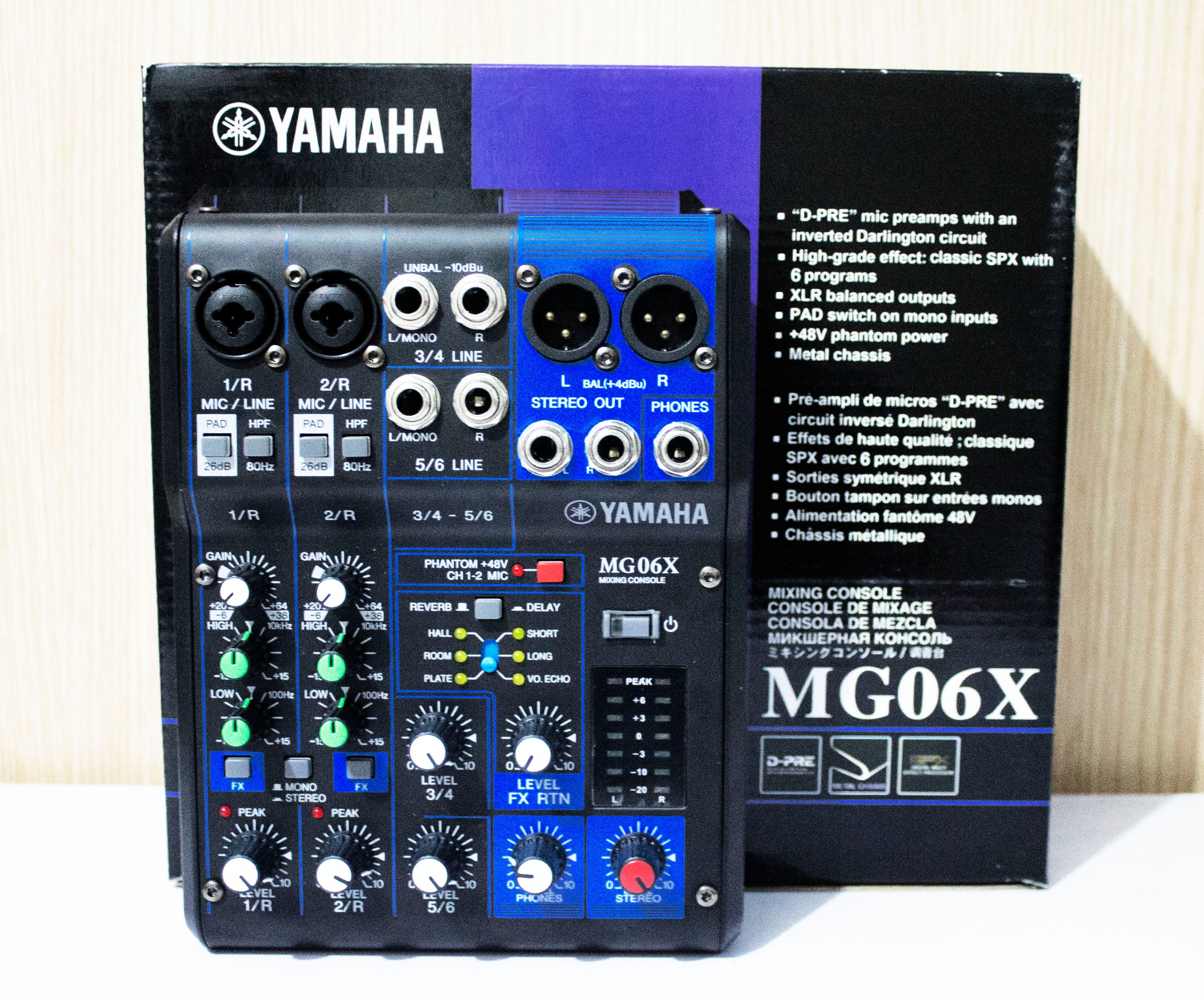 MG06X มิกเซอร์อนาล็อก Mixer 6 Input (2 mono + 2 stereo) 1 Stereo Bus , Effects