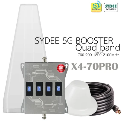 SYDEE X470D Quad band repeater booster 5G 4G 3G รองรับขยายสัญญาณความถี่ 700/900/1800/2100 MHz