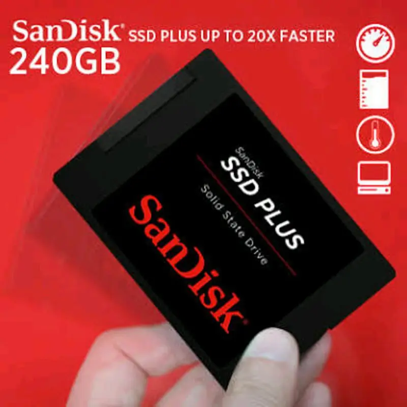 ภาพสินค้าSanDisk SSD PLUS 3D NAND 2.5" SATA Solid State Drive Max. 560MB/s ((120G/240G/480G/960G) เหมาะสำหรับโน๊ตบุ๊คและเดสก์ท็อป1-3 วัน รับประกัน 3 ปี จากร้าน Kasena บน Lazada ภาพที่ 7