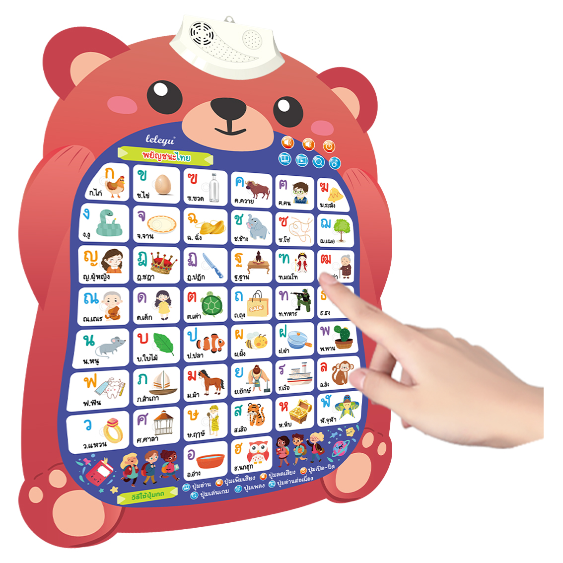 early learning 3 languageโปสเตอร์ ก.ไก่ โปสเตอร์สระ โปสเตอร์พูดได้ กด