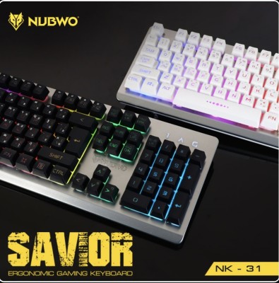 KUMARU145 : NUBWO NK-31 Savior Gaming Keyboard คีบอร์ดเกมมิ่ง ไฟรุ้ง 7สี