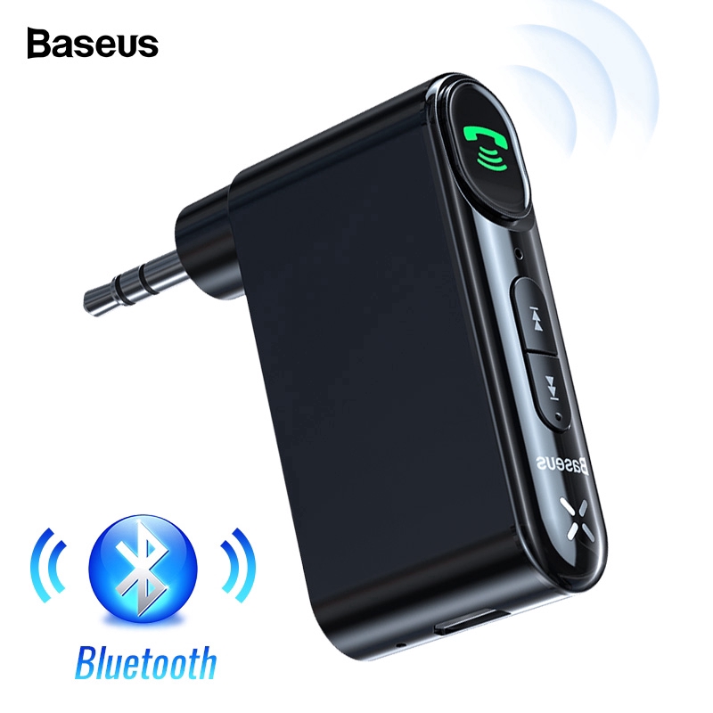 Baseus อะแดปเตอร์บลูทูธ WXQY-01 Car AUX Bluetooth 5.0 Adapter 3.5mm Jack Wireless Audio Receiver Handsfree Bluetooth