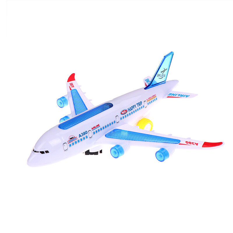 พลาสติก Airbus A380เครื่องบินโมเดลไฟฟ้า Flash Light เสียงของเล่นสำหรับเด็ก