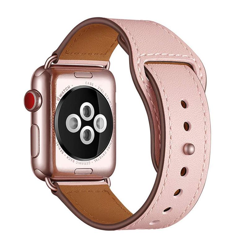 สายนาฬิกา Leather Strap for สาย นาฬิกา apple watch series 7 41mm 45mm
