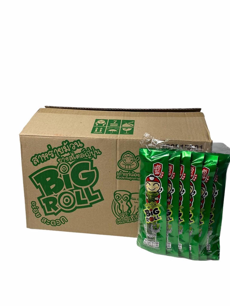 สาหร่ายเถ้าแก่น้อย TAO KAE NOI BIG ROLL สาหร่ายม้วน รส ดั้งเดิม. CLASSIC 432g 1ลัง/บรรจุ 12 แพค /บรรจุ 144 ชิ้น ราคาส่ง ยกลัง สินค้าพร้อมส่ง