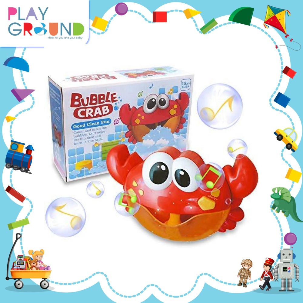 Playgroung ปูพ่นฟองสบู่พร้อมเสียงดนตรี Crab Bubble ของเล่นเสริมพัฒนาการ ทำให้การอาบน้ำไม่ใช่เรื่องน่าเบื่ออีกต่อไป เหมาะสำหรับเด็กอายุ 1 ปีขึ้นไป