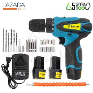 MARTEN สว่านไร้สาย 24V 2 ระบบ พร้อมแบตเตอรี่ Li-ion 2 ก้อน ดอกสว่าน ดอกไขควง
และอุปกรณ์ครบชุด