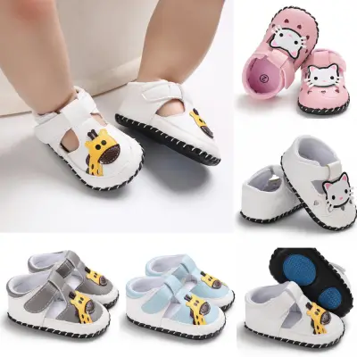 Mary's Summer Cute Infant Baby Boy Girl Anti-slip Shoe Animal Pattern PU Sandals