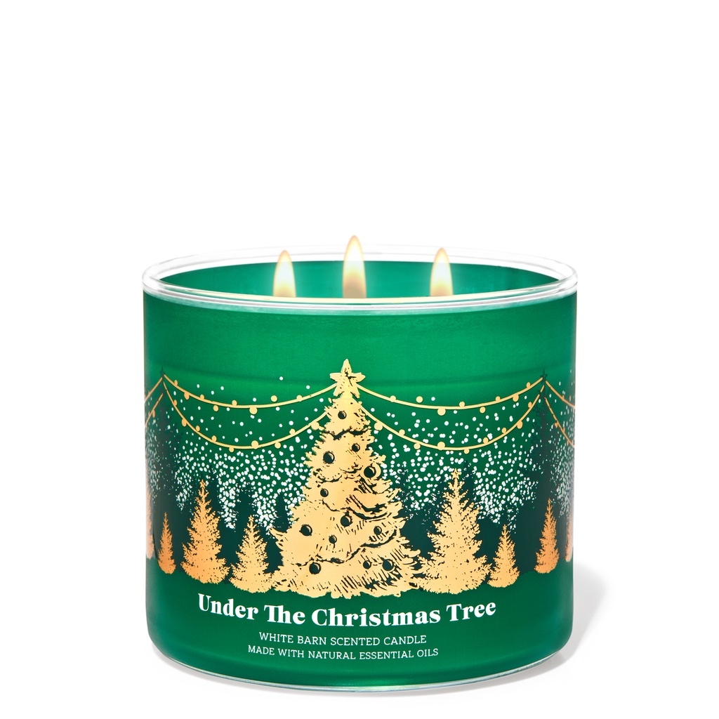 bath and body works under the christmas tree candle