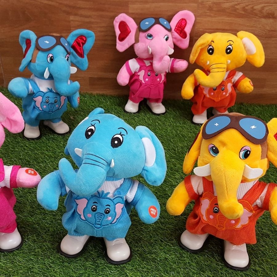 ตุ๊กตาช้างร้องเพลง เดินได้ เต้นดุ๊กดิ๊ก ร้องเพลงช้าง ตุ๊กตา หุ่นเต้นได้ ขนาด10นิ้ว ตุ๊กตาช้างเต้นได้ ช้างรักดี TOY 2 KIDS