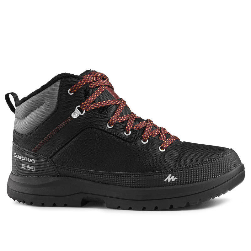 รองเท้าหุ้มข้อผู้ชายสำหรับใส่เดินป่าลุยหิมะรุ่น SH100 (สีดำ) อุปกรณ์สำหรับใช้ในการเล่นสโนบอร์ด