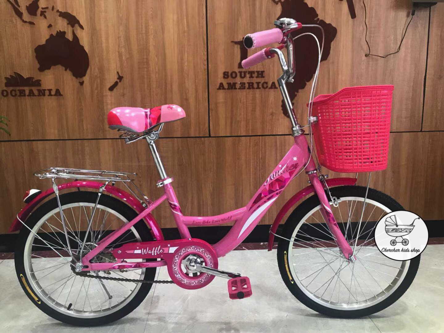 จักรยานแม่บ้านวินเทจ จักรยานทรงญี่ปุ่น ขนาด 20 นิ้ว วงล้ออัลลอยด์ ไม่เป็นสนิม ตะกร้าหวายสี
