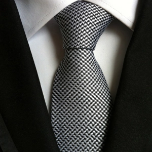 สินค้า คลาสสิกชาย Strip อย่างเป็นทางการเนกไทเชิงพาณิชย์โพลีเอสเตอร์ผ้าไหม Neckties สำหรับงานแต่งงานเหล้าองุ่น (สีเทา) - INTL