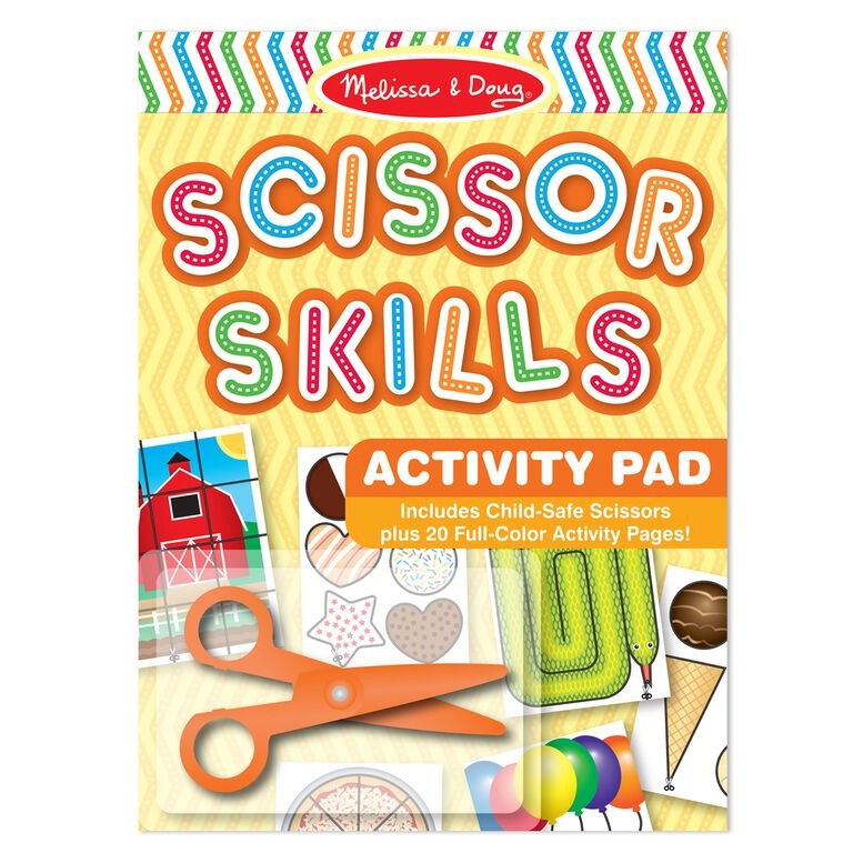 Totty Books ชุดฝึกตัดพร้อมกรรไกรพลาสติกอย่างดี ปลอดภัยสำหรับเด็ก (หนังสือ + กรรไกร 1 ด้าม) Scissor Skills Activity Pad (3+ ขวบ)