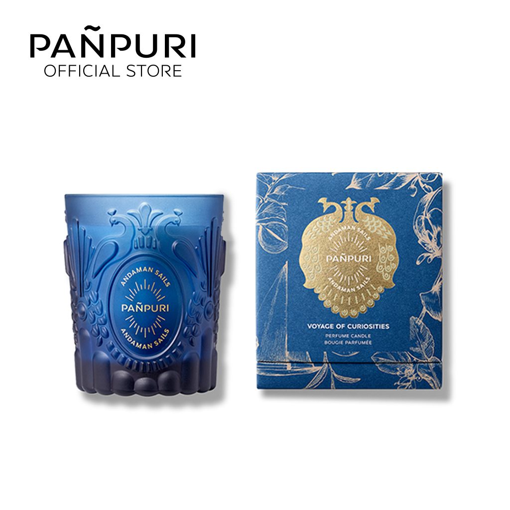 PANPURI Voyage of Curiosities Andaman Sails Perfume Candle (260g) เทียนหอม กลิ่นชาเขียว กลิ่นเบอร์กามอท