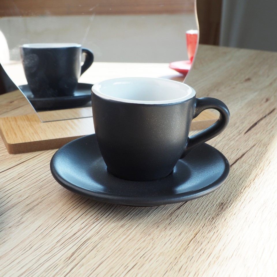 Tea Making Accessories ชุดกาแฟเซรามิค ทรงไข่ 3oz เนื้อหนา ชุดกาแฟบาริสต