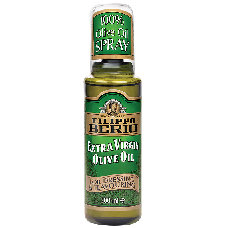 สเปรย์น้ำมันมะกอก เอ็กตร้าเวอร์จิ้น ตรา ฟิลิปโป เบอร์ลิโอ 200 มล. Fillippo Berio Extra Virgin Olive Oil Spray 200 ml.