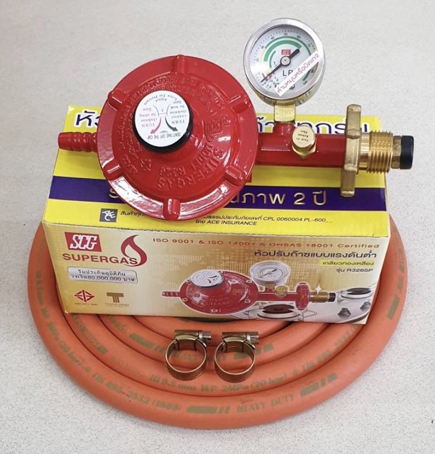 โปรโมชั่น SCG หัวปรับแก๊สแรงดันต่ำ พร้อมชุดเซฟตี้และเกจวัด รุ่น R326SP ...