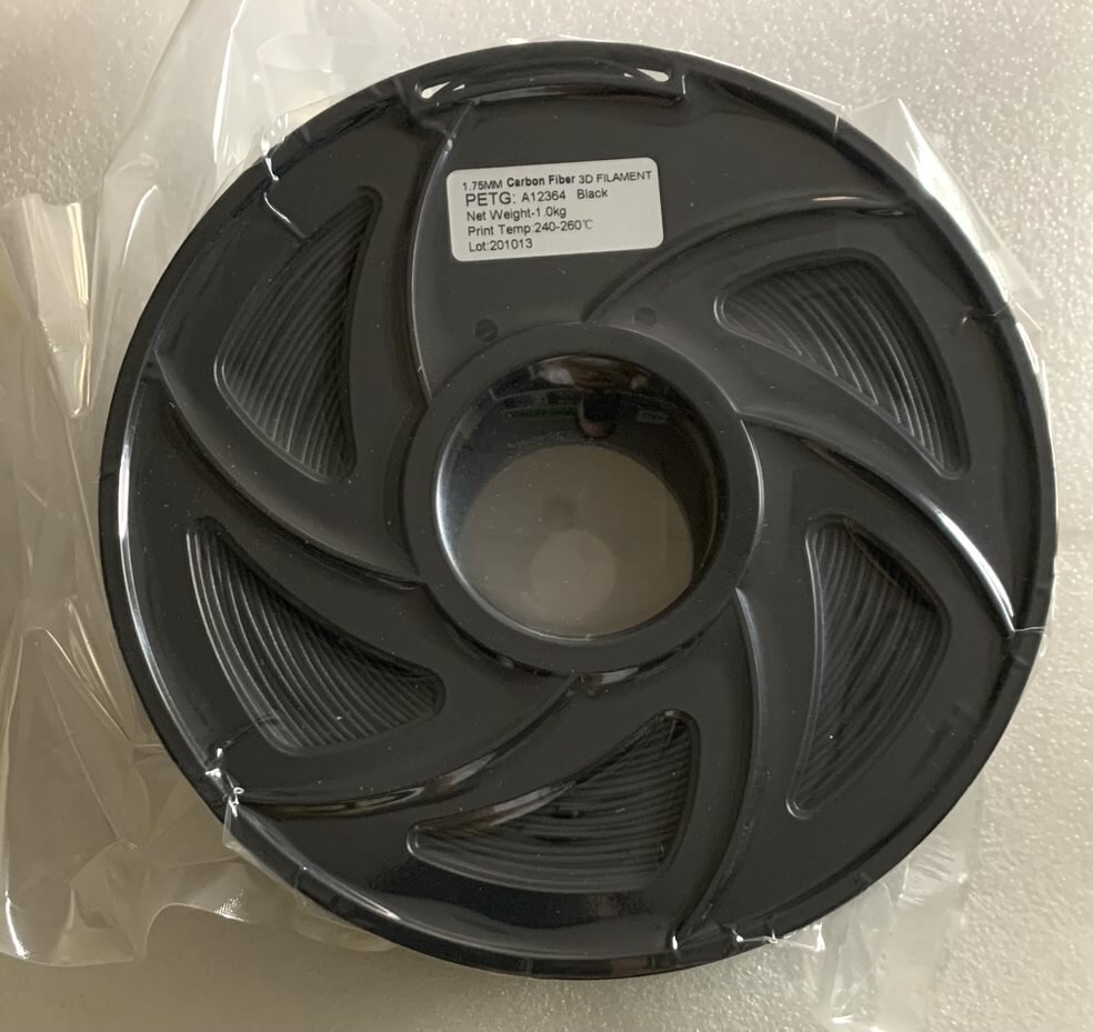 HyTech Filament ไฮเทค PETG CF (CarbonFiber) 1.75mm,1kg สีดำ Black (HyTech 3D Filament) เส้นพลาสติก