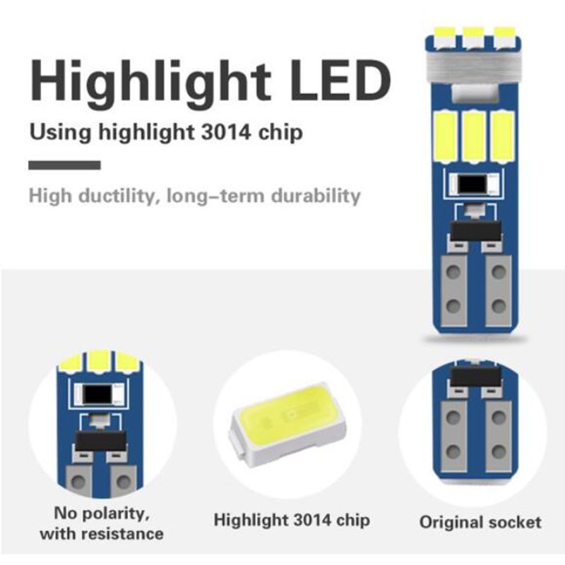 หลอดไฟแดชบอร์ด W3W T5 Led 73 74 17 27 สําหรับติดภายในรถยนต์ รถ ...