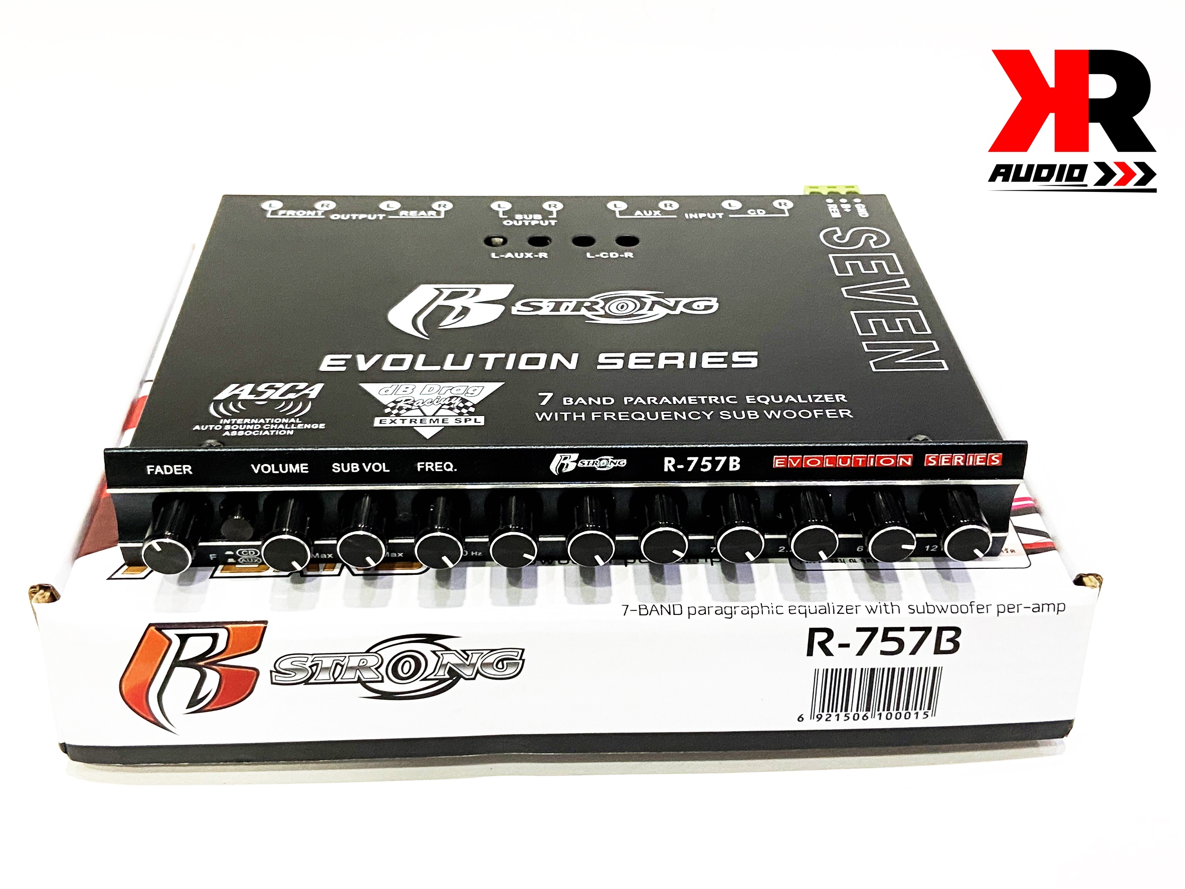 ปรีแอมป์ 7แบนด์ R-STRONG R757B ปรีโม รุ่นใหม่ล่าสุด วอลลุ่มซับแยก มีปุ่ม Vol.Sub ปรับได้อิสระ