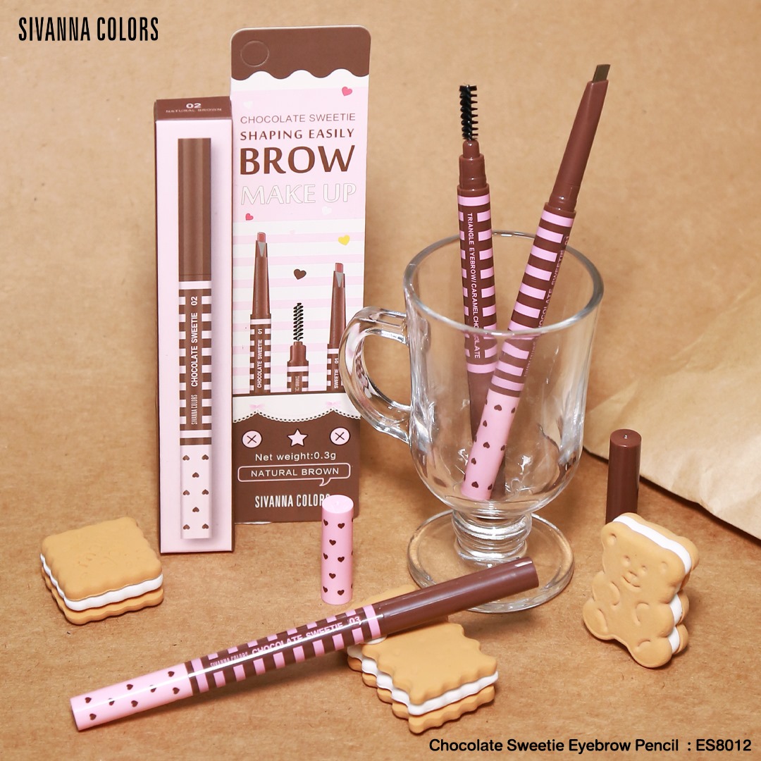 ดินสอเขียนคิ้ว หัวตัด SIVANNA COLORS CHOCOLATE SWEETIE EYEBROW PENCIL
