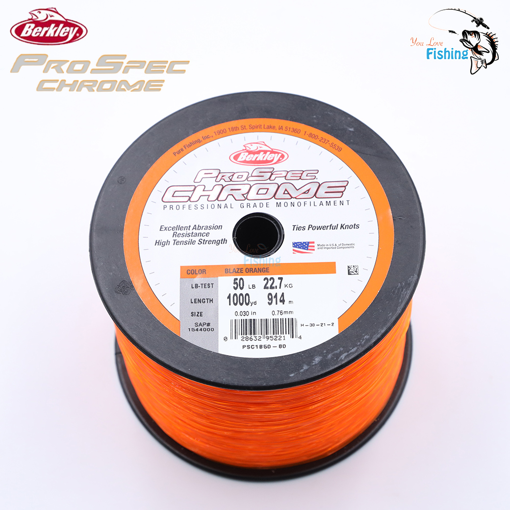 Berkley Prospec Chrome Line - 1000 yd. - 12 lb. - Blaze Orange