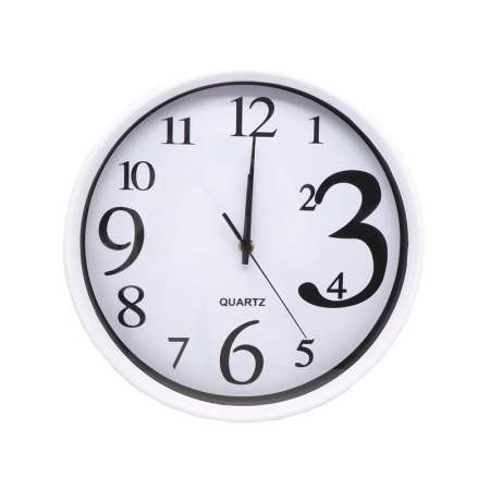 The Clock นาฬิกาแขวน นาฬิกาบ้าน นาฬิกาสำนักงาน นาฬิกาแขวนผนัง นาฬิกาติดผนัง [ขอบขาวตัวเลขใหญ่ ขาว]