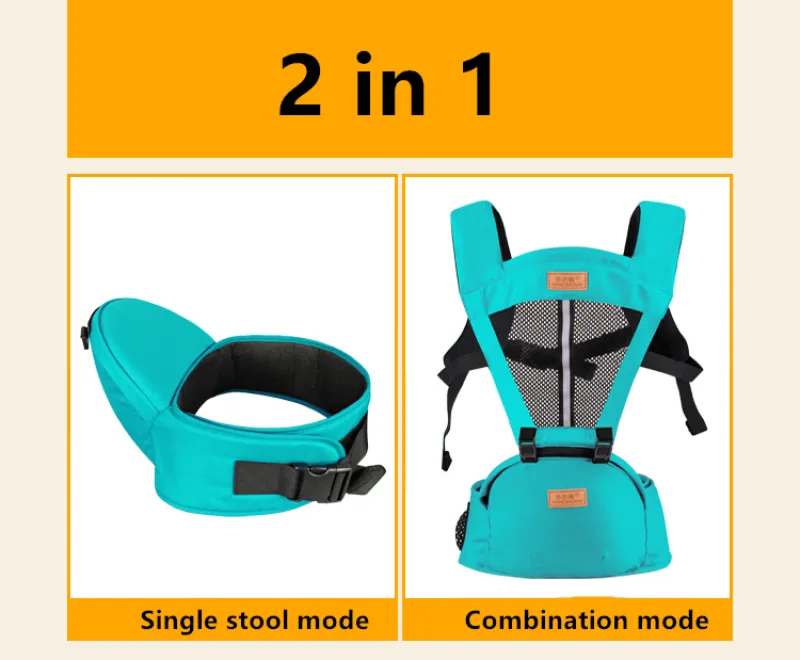 ภาพสินค้าเป้อุ้มเด็กนั่ง Hip Seat 2 in 1 สะพายหน้าและสะพายหลังได้ รุ่นMengBaDun-8806 จากร้าน baby style บน Lazada ภาพที่ 3