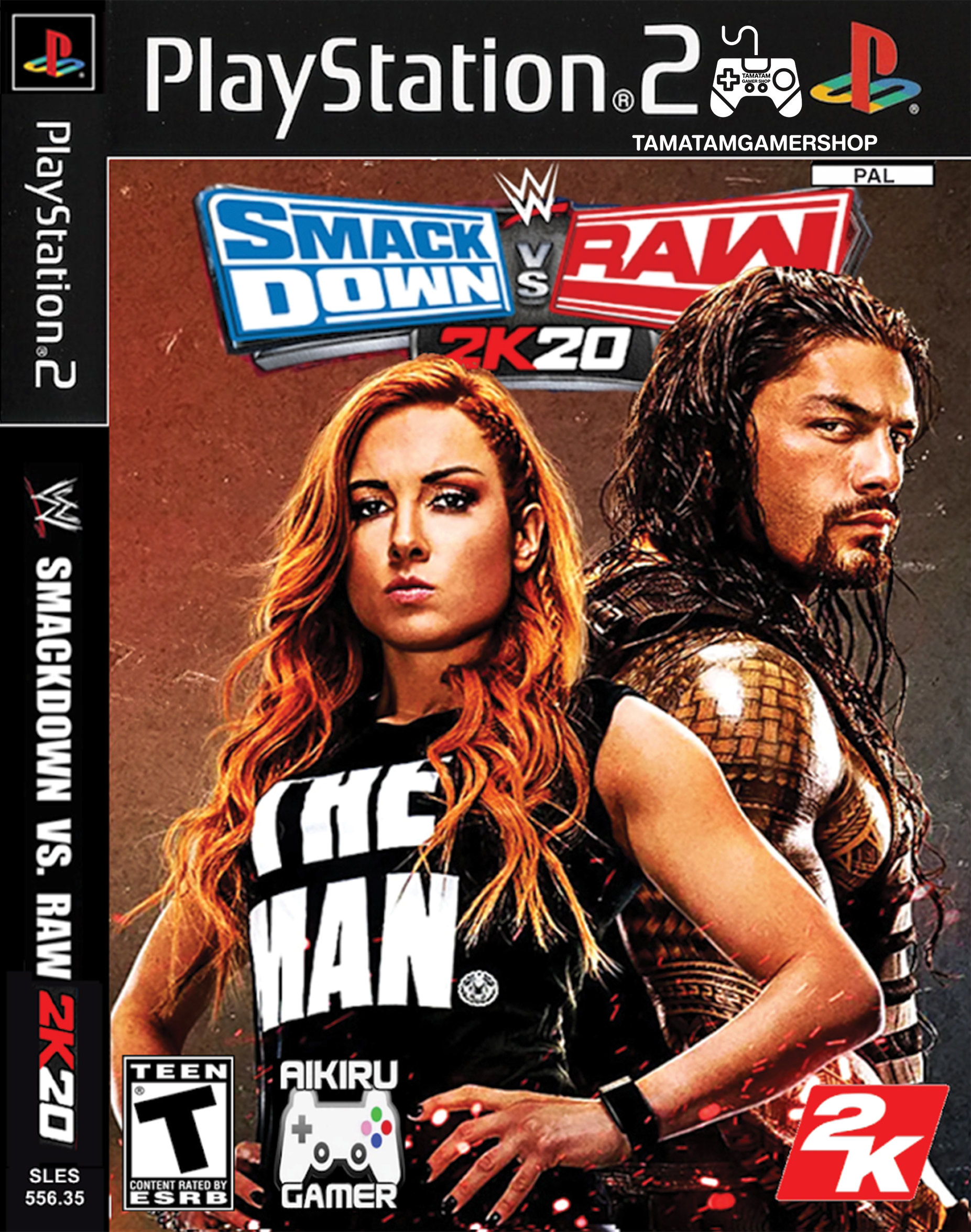 แผ่นเกมส์ps2 wwe2020 ps2 wwe2k20 เกมมวยปล้ำเพล2 ภาคล่าสุดwwe2021 ps2