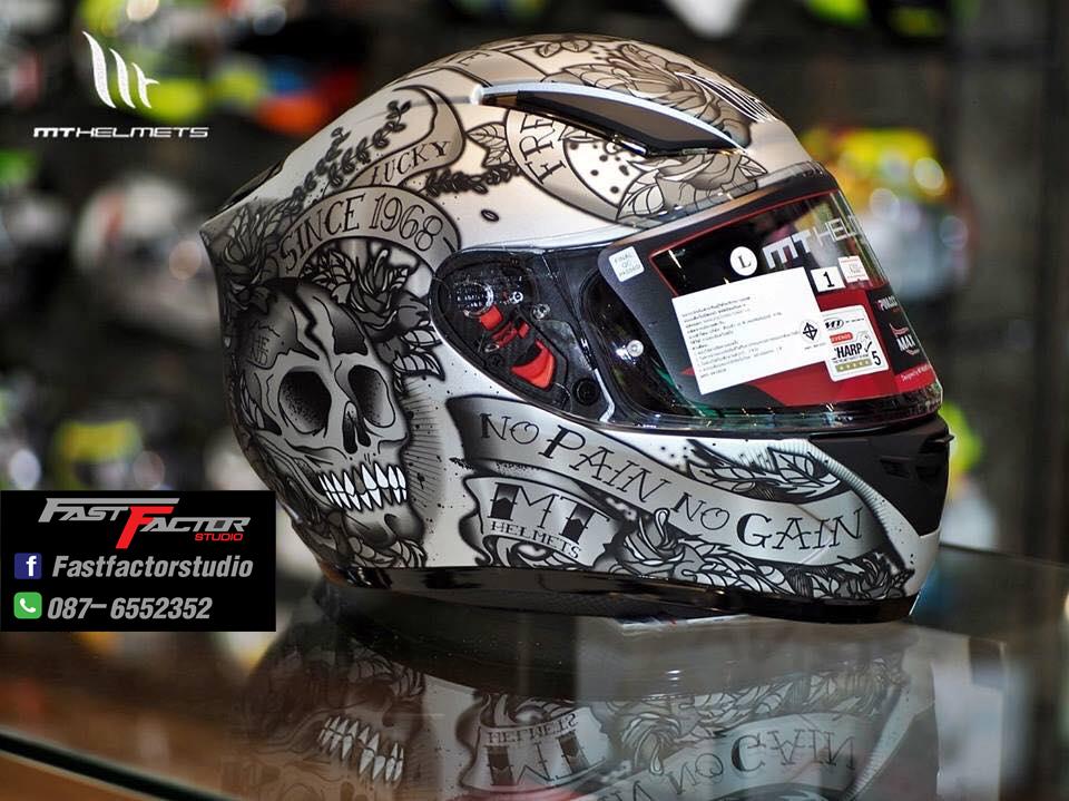 หมวกกันน็อค MT Helmet Revenge #1S Skull Rose Size S