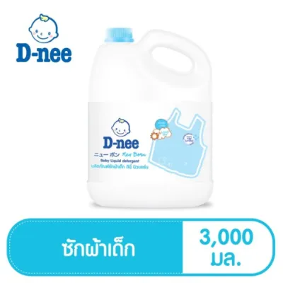 D-nee ดีนี่ ผลิตภัณฑ์ซักผ้าเด็ก กลิ่น Lovely Sky สีฟ้า แกลลอน 3000 ml.